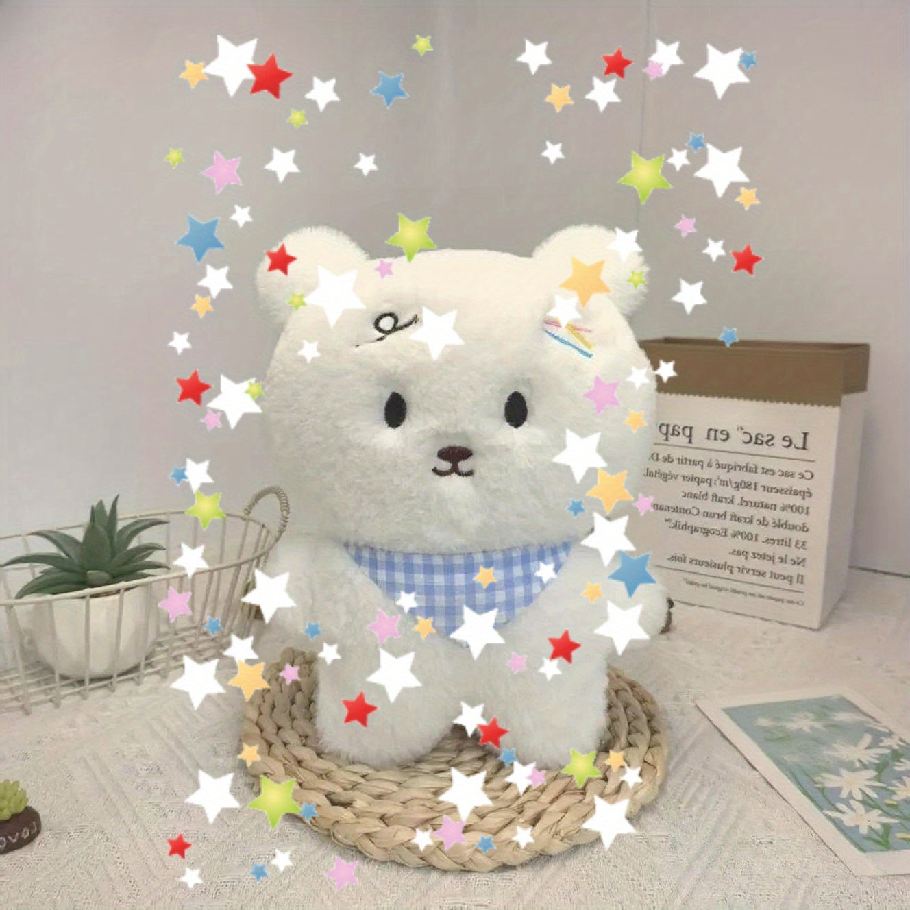 Soft Plush Bear with Scarf Animal Plush Toy - Ideal Gift for Birthdays