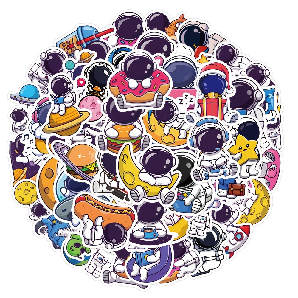 61pcs Astronaut Waterproof PVC Stickers for Water Bottles Laptop
