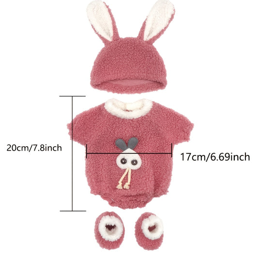 4pcs Doll Clothes Set Bodysuit 17-inch Reborn One, Various Colors