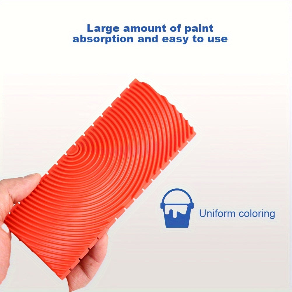 4pcs Rubber Brush DIY Texture Pattern Wood Grain Tool