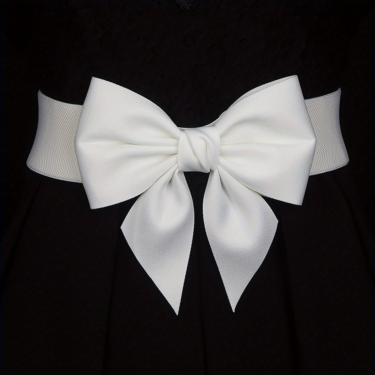 Wide Bowknot Waist Belt Elastic Waistband for Women