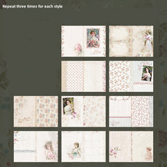 30pcs Manor Maiden Series Large Size Character Notebook for Students