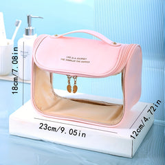 Women's Candy Toiletry Bag - Clear Makeup Travel Bag with Handle