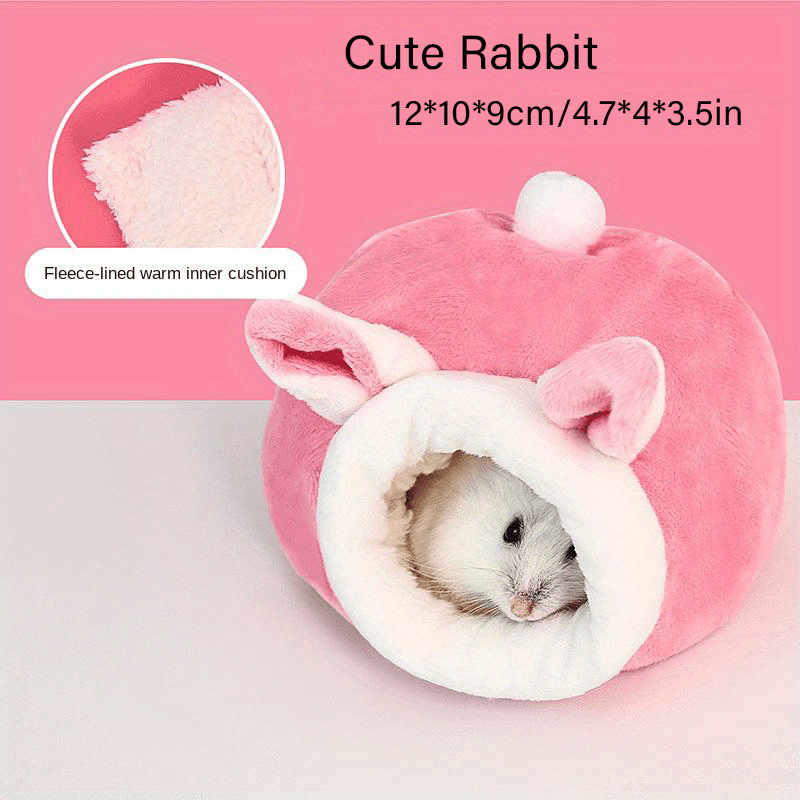 Rabbit Ear Patterned Hamster Bed - Keep Your Pet Warm and Comfy