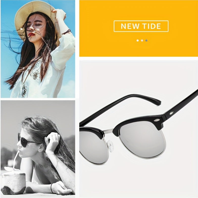 Photochromic Square Sunglasses Anti Glare UV400 Sun Shades