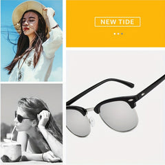 Photochromic Square Sunglasses Anti Glare UV400 Sun Shades
