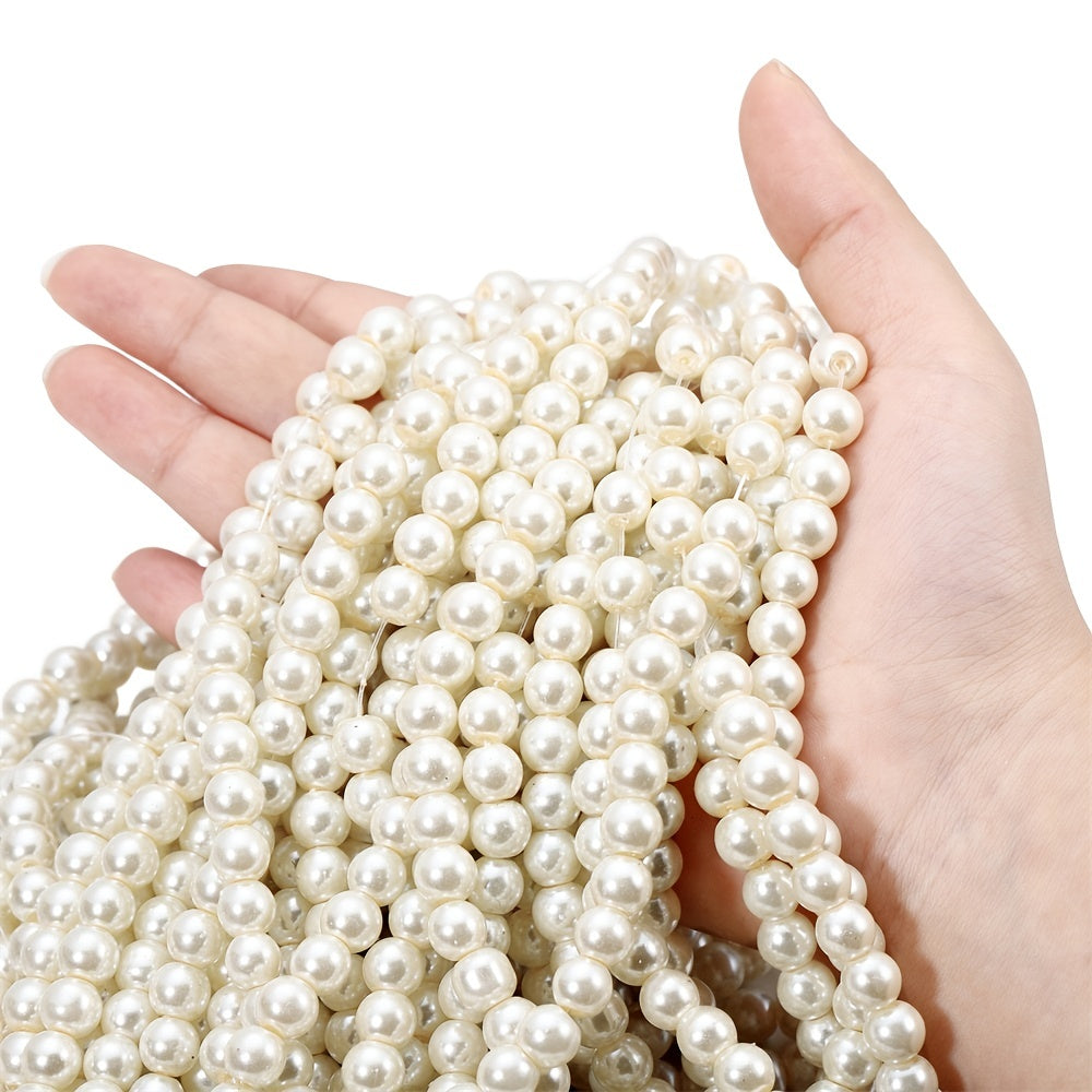 100pcs Glass Pearl Beads for DIY Jewelry Making