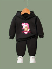 Baby Bear Print Hoodies Pants Set Spring Fall Sports Christmas Gift