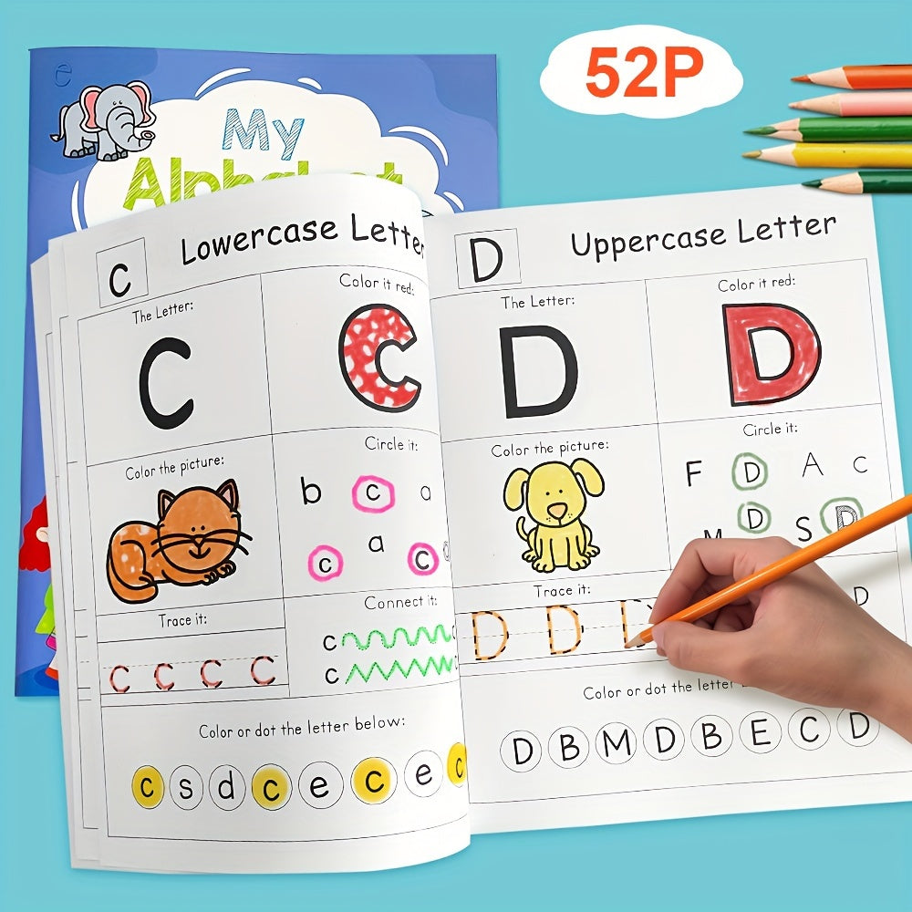 Alphabet Phonics Practice Paper for Preschool Learning - Coloring Book