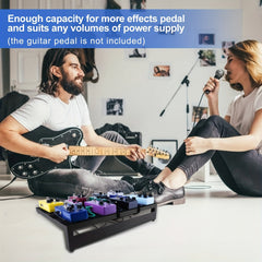 4pcs Large Pedal Board for Guitar Effects with Bag Capo Picks Tape and Cables