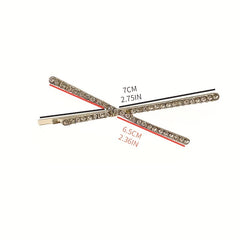 Rhinestone Barrette Hair Clip Set for Women Girls