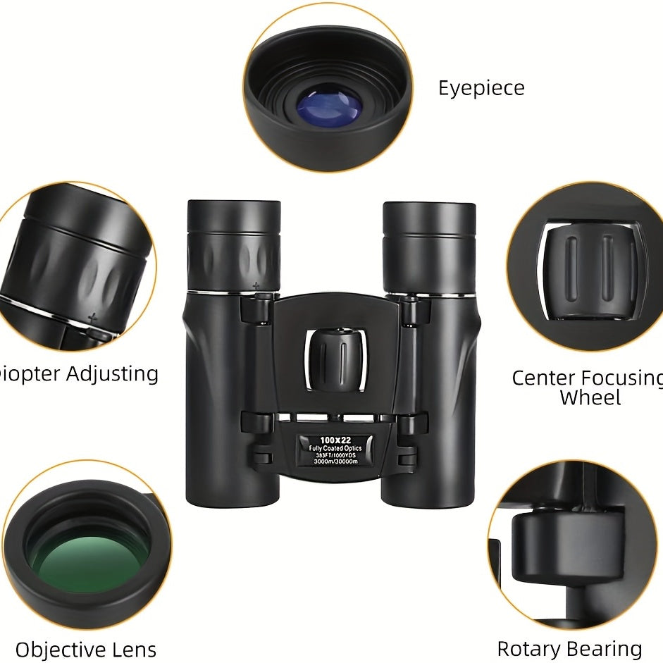 Waterproof HD Telescope Phone Binoculars For Camping Hiking Concert