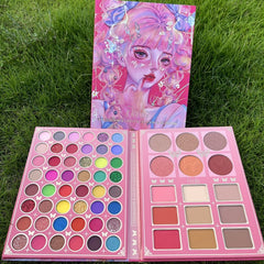 63-Color Pearly Eyeshadow Palette Matte Sequin Finish