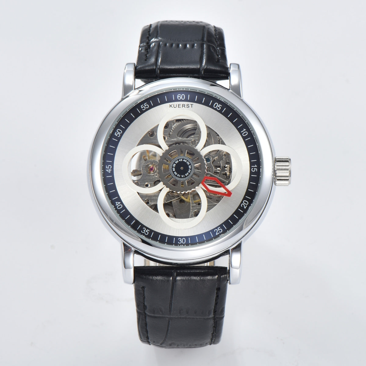 KUERST Butterfly Double Snap Automatic Mechanical Watch Waterproof Four Leaf Fac