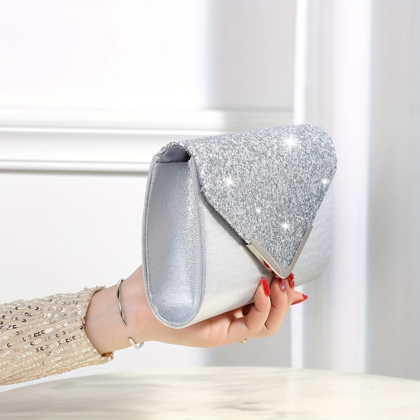 Sparkling Evening Clutch Purse Elegant Handbag for Weddings and Parties