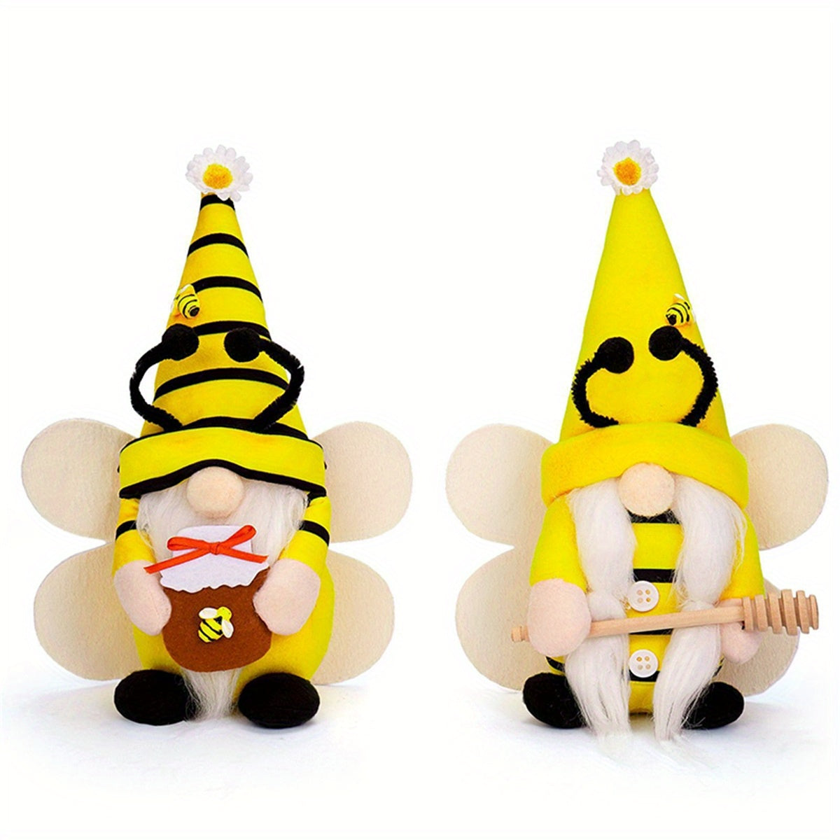 Sunflower Bee Gnome Plush Honeybee Doll Honey Pot Stuffed Animal