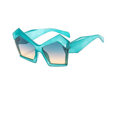 Vintage Gradient Cat Eye Sunglasses Women Oversized Shades