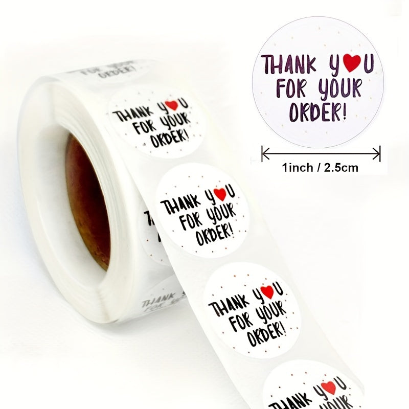 500 Thank You Stickers Baking Bread Cake Round Decorative Envelope Gift Label
