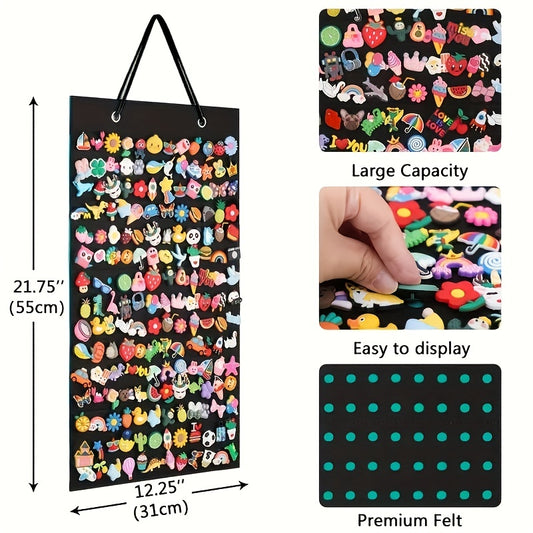 Shoe Charm Holder with 180 Holes Wall Mounted Display
