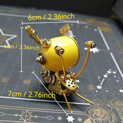 Steampunk Snail Metal Model Kit DIY Assembly Toy 100pcs Orange