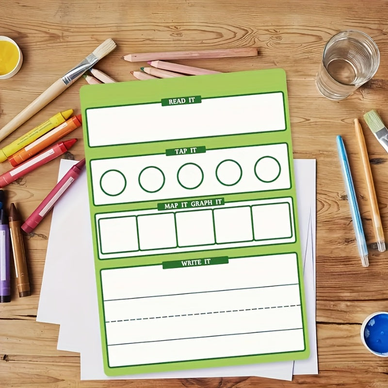 AMIBOX Word Builder Board Double Sided Activity Sheets with Markers