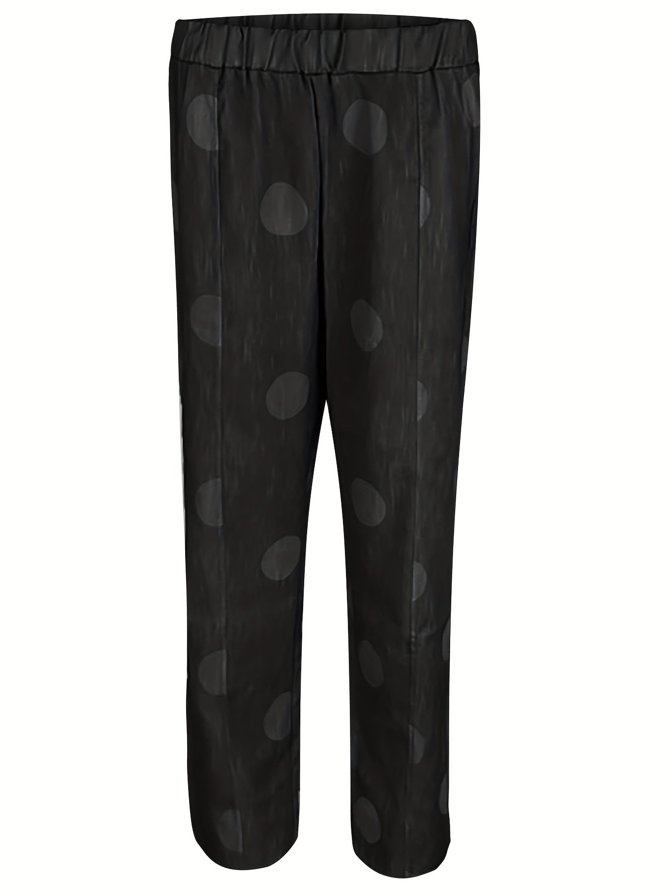  Dot Print High Rise Stretch Pants