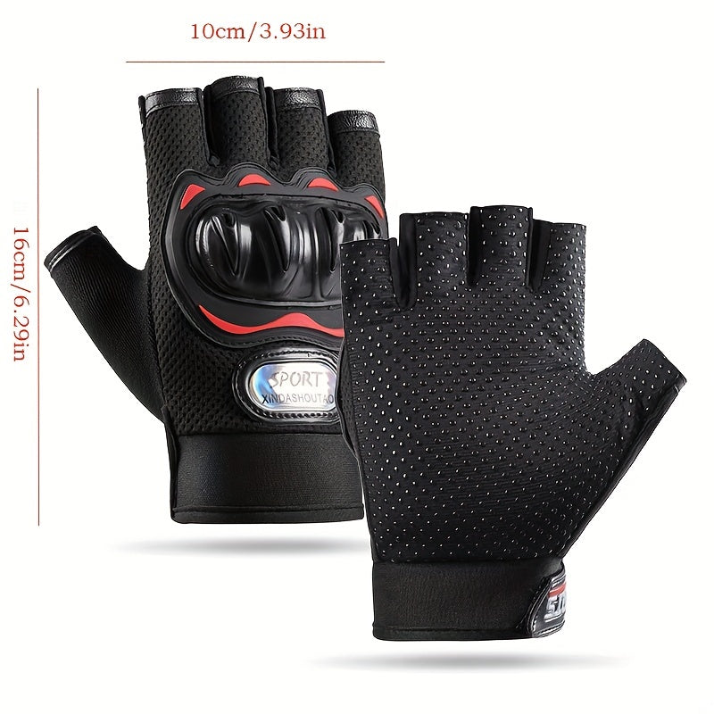Half Finger Gloves for Fitness Training Anti Slip Ideal for Driving C
