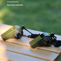 2pcs Outdoor Survival Whistle 3 in 1 Emergency Survival Whistle With Compass