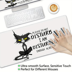 Cat Motivational Quote Rubber Table Mat Mouse Pad