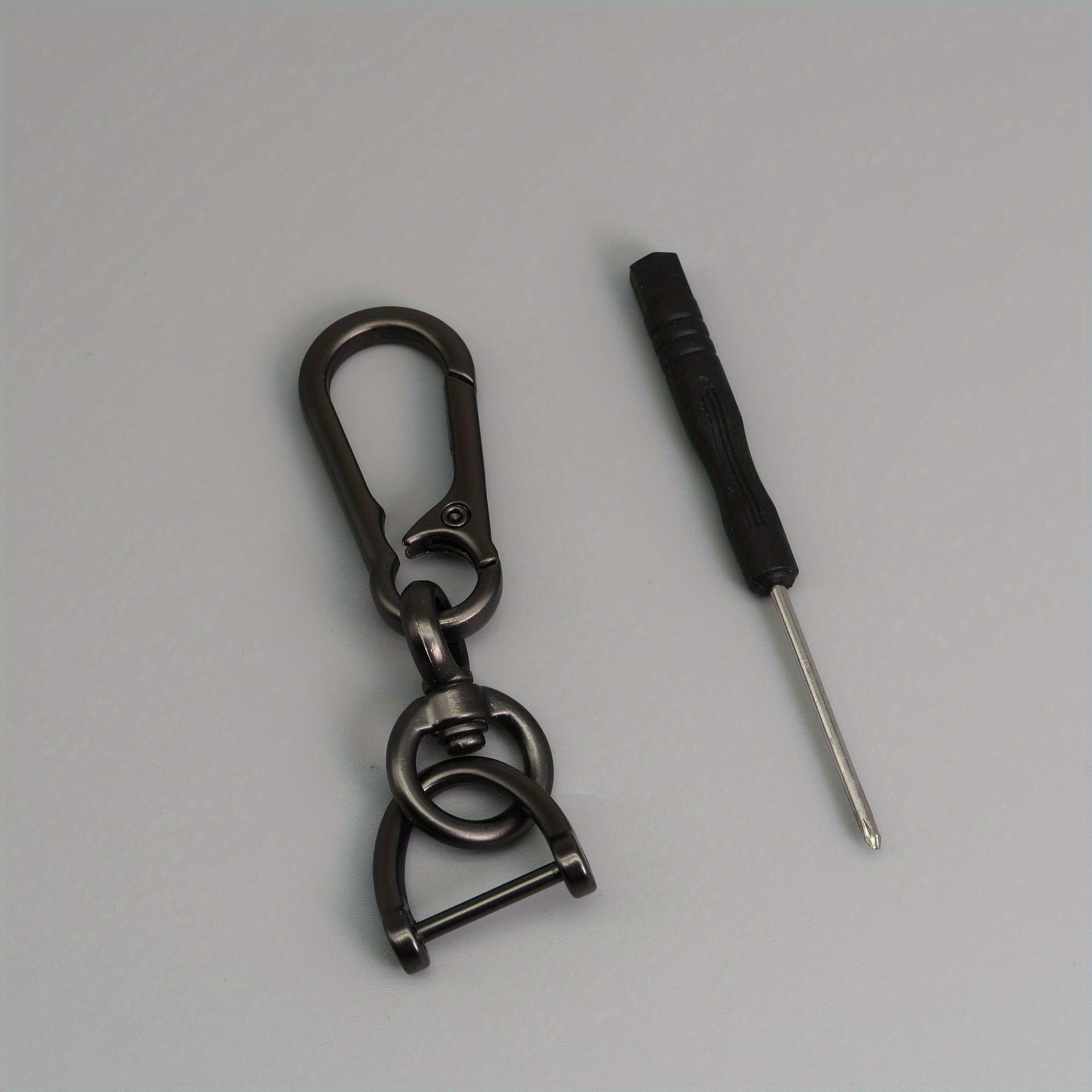 Metal Keychain Holder For Belt Heavy Duty Key Fob Carabiner D ring Clips