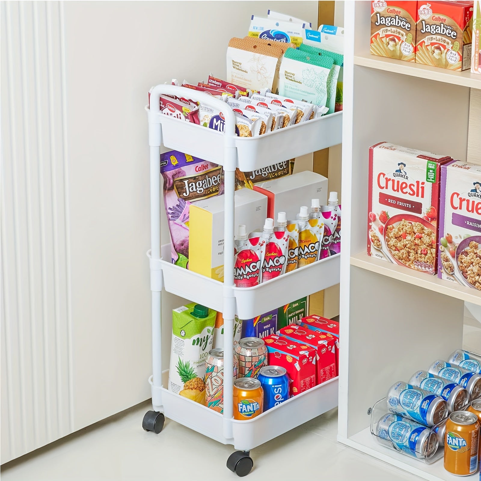 Clamp Seam Shelf Kitchen Seasoning Refrigerator Gap Organizer
