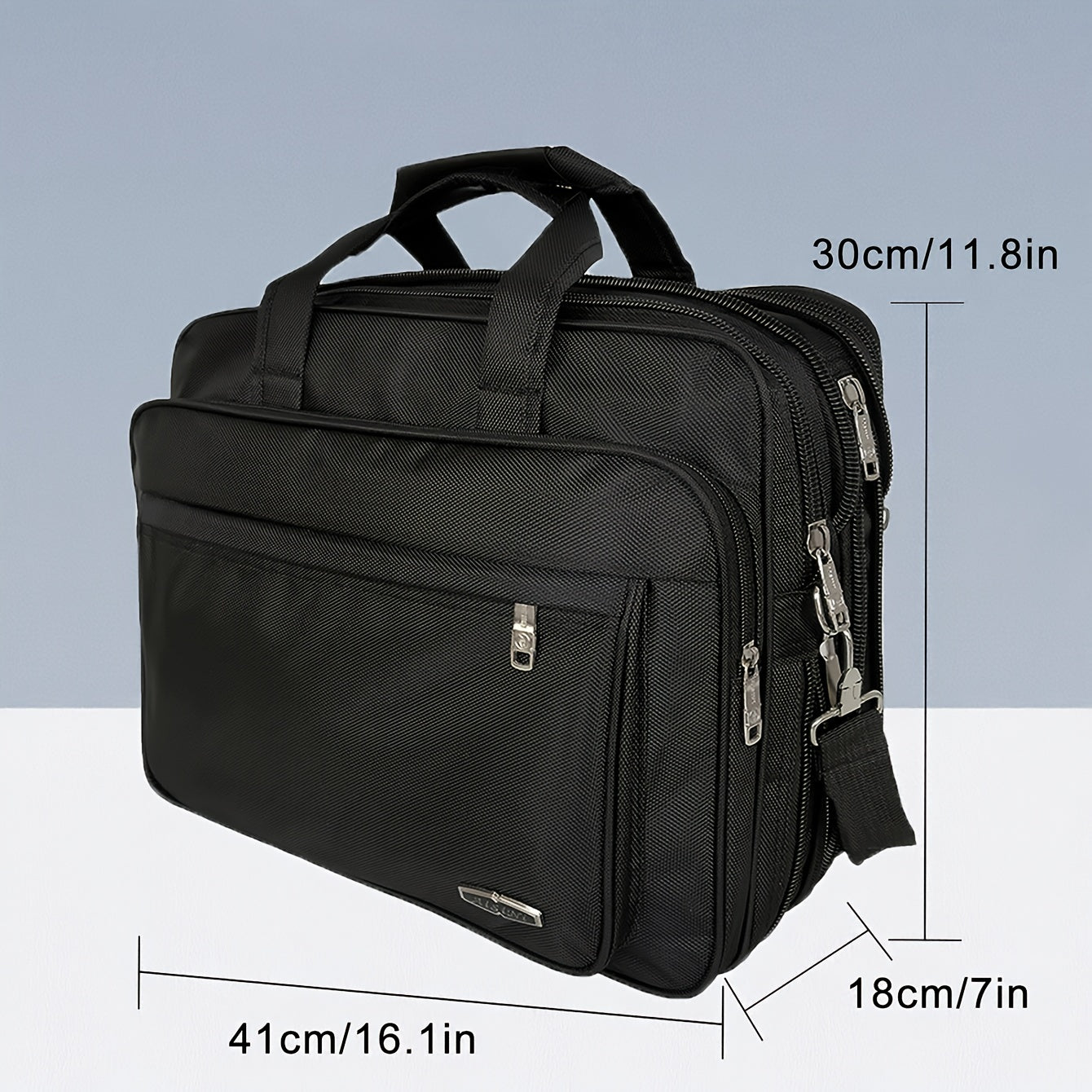 Men's 16 inch Computer Bag Briefcase Diagonal Bag Large Capacity