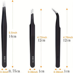 Precision Curved Stainless Steel Tweezers for Electronics and Jewelry