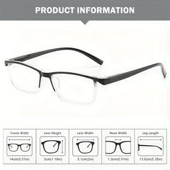 Men's Anti Light Square Frame Reading Glasses