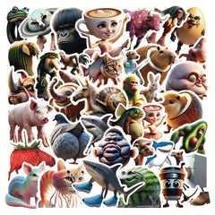 50pcs TungTungTungSahur Meme Stickers for Phones Laptops Toolboxes