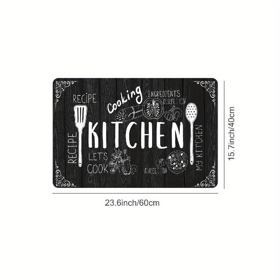 Soft Flannel Anti Fatigue Kitchen Mat Gothic Room Decor 16x48 Inches