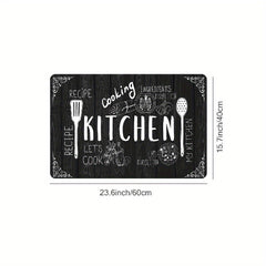 Soft Flannel Anti Fatigue Kitchen Mat Gothic Room Decor 16x48 Inches