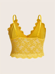  Bra Women's Plus Lace Trim Bralette Adjustable Straps