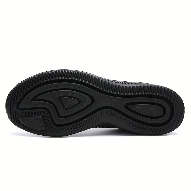 Men's Athletic Lace-up Sneakers Breathable Wear-resistant Shoes