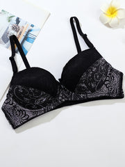 Lace Push Up Bra Comfy & Colorblock Women's Lingerie