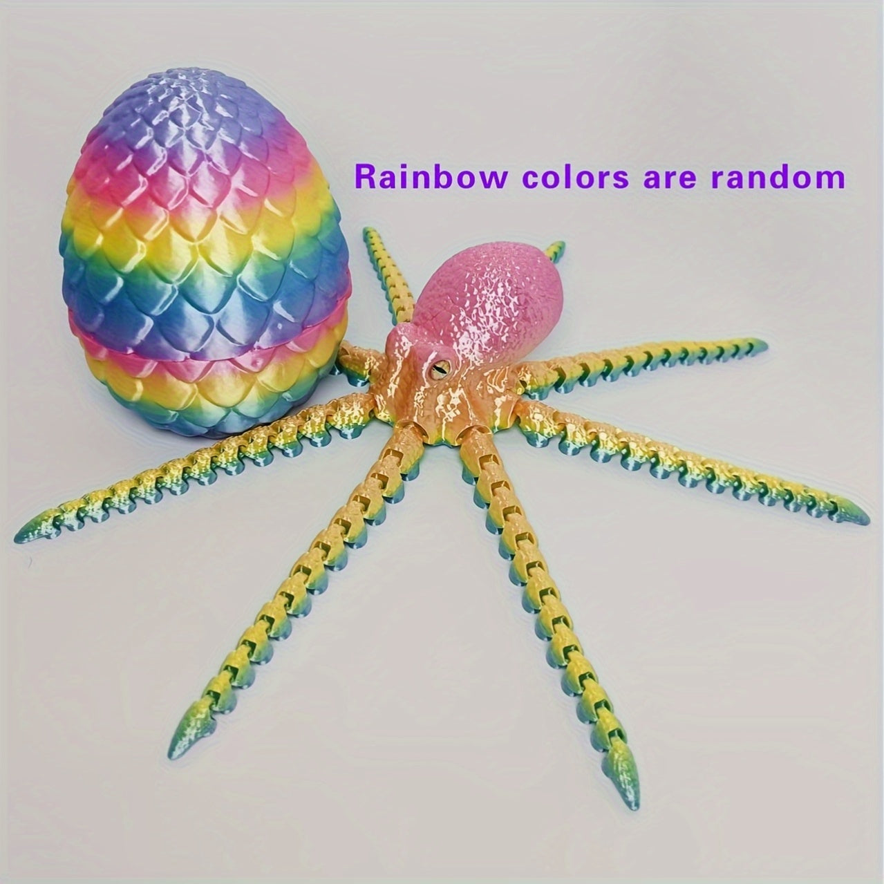 Colorful 3D Printed Octopus Mystery Gift with Octopus Dragon Eggs