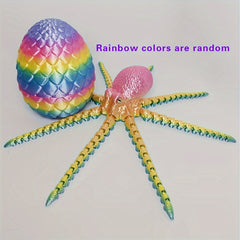 Colorful 3D Printed Octopus Mystery Gift with Octopus Dragon Eggs