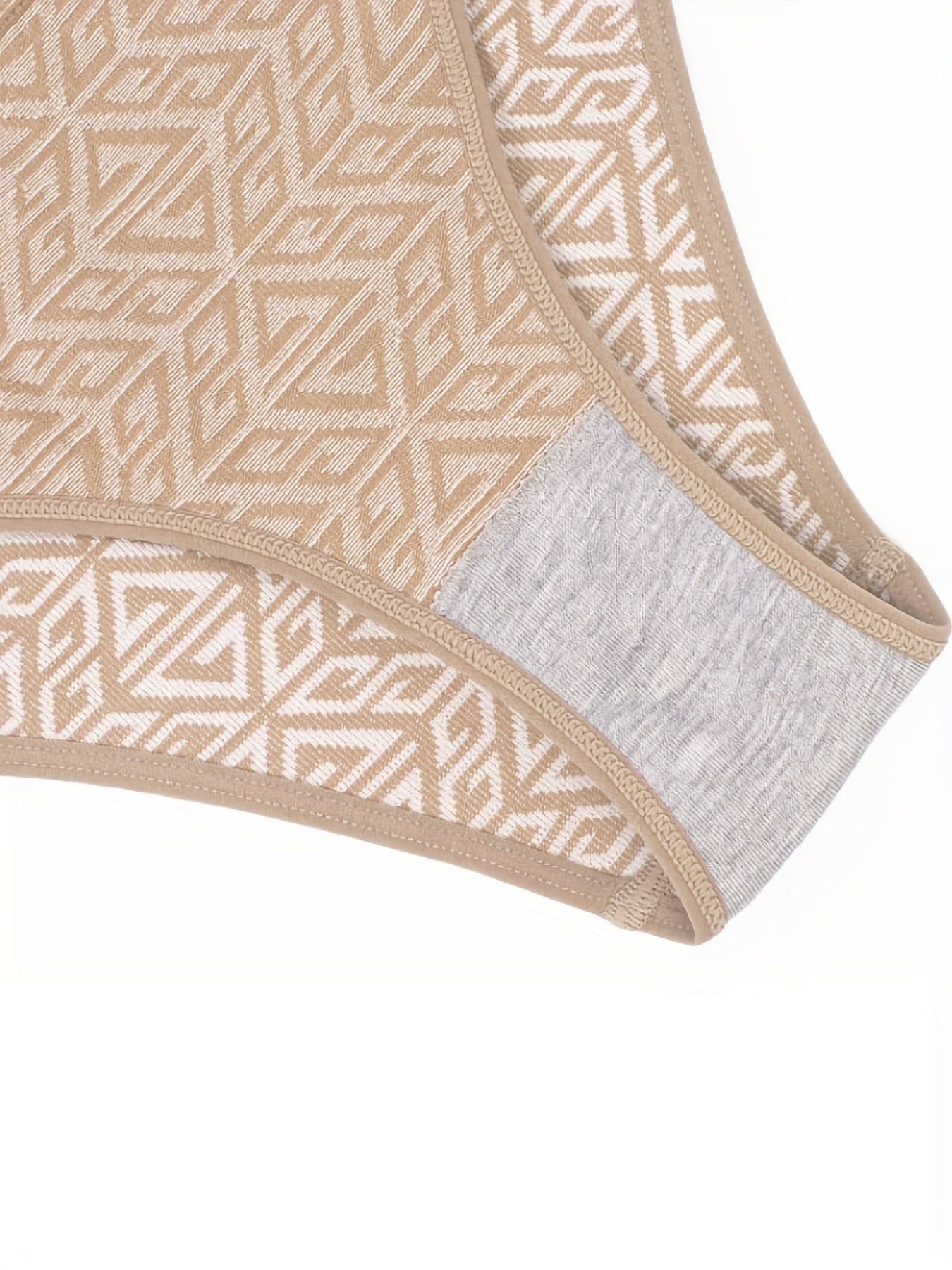 Geometric Pattern Bra & Panties Set