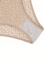 Geometric Pattern Bra & Panties Set