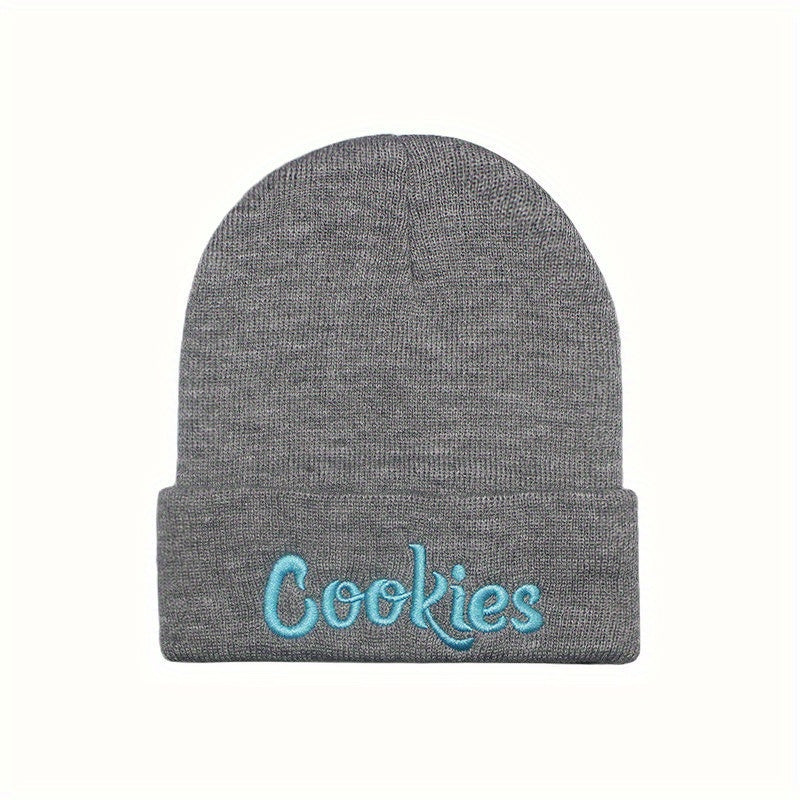 Letter Embroidered Beanie Hat - Stay Warm & Stylish