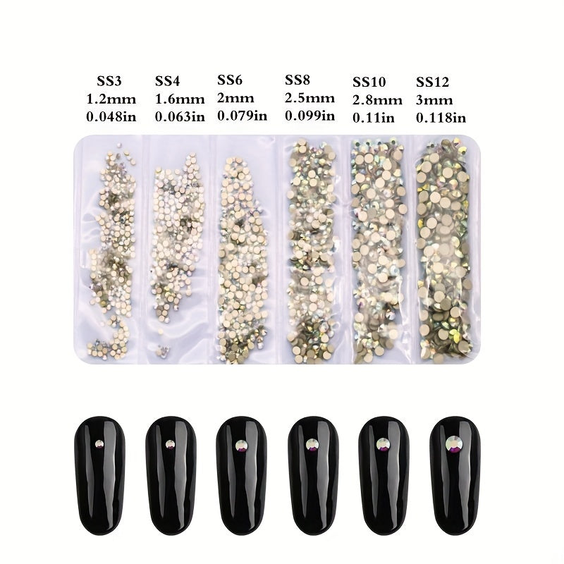 Crystal AB Nail Gems Stones Flat Back Nail Art Rhinestones