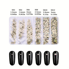 Crystal AB Nail Gems Stones Flat Back Nail Art Rhinestones