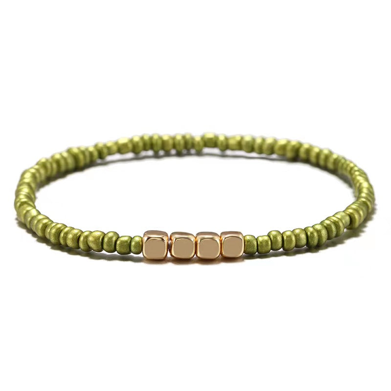 Boho Style Rice Beads Multicolor Bracelet