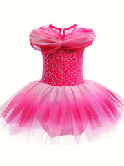 Girls Cotton Ballet Tutu Leotard Gymnastics Dress