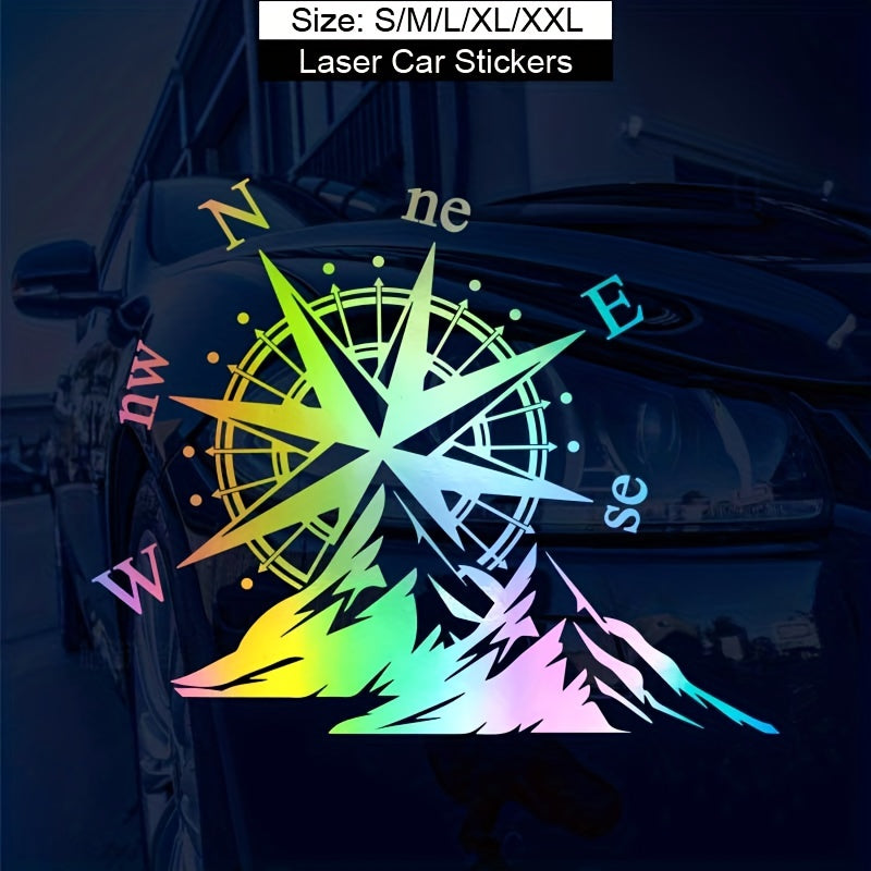 Adventure Sports Compass Car Sticker Vinyl Decal Waterproof